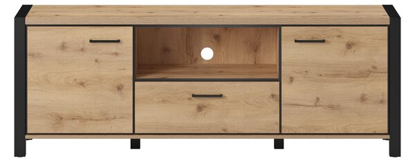 Masă TV/ dulap Armin Typ 41 (stejar taurus + negru mat). Promo -15%. 1044567