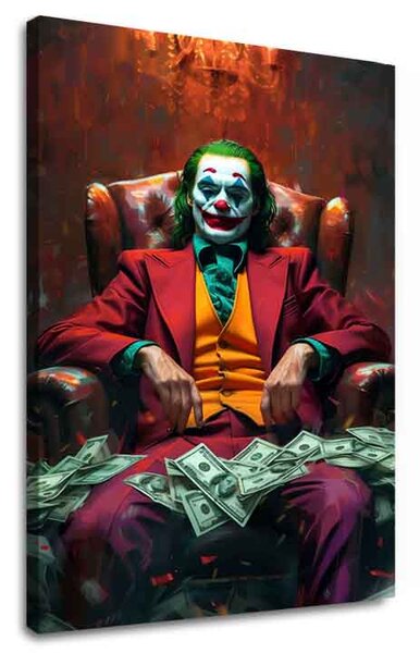 Tablou de perete JOKER: Domnul haosului | Pânză italiană - 60x90 cm