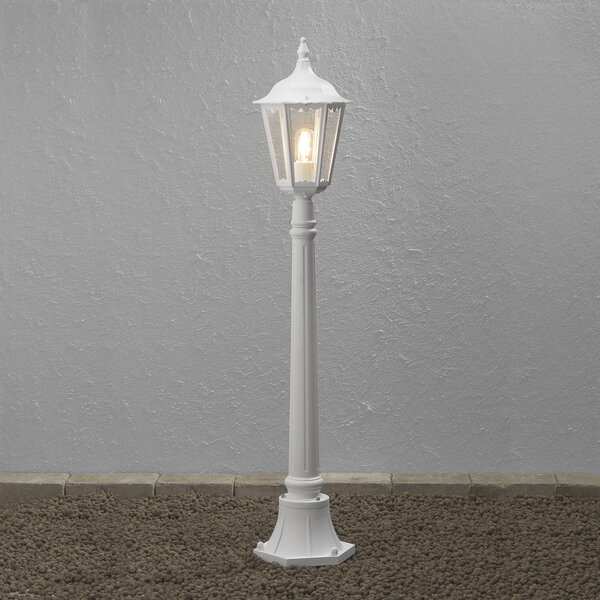 Konstsmide Lampă de trotuar Firenze, alb, Alb, Metal, Casă de țară / Rustic