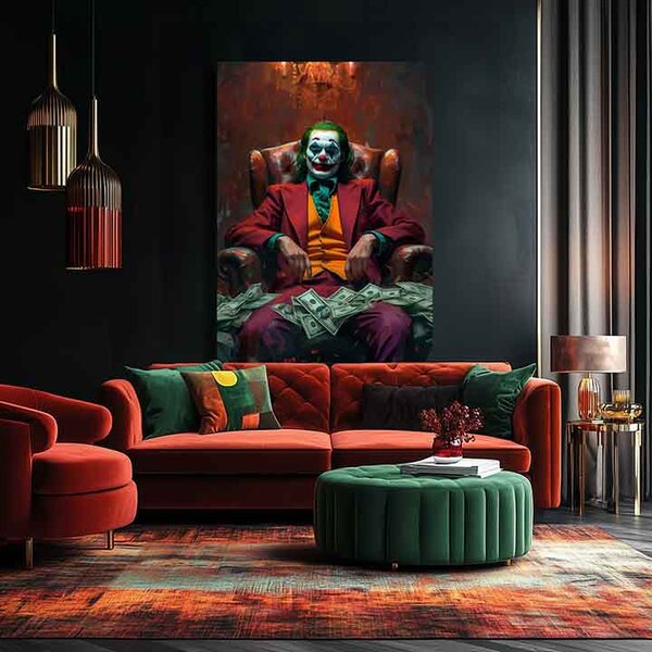 Tablou de perete JOKER: Domnul haosului | Pânză italiană - 60x90 cm