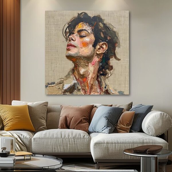 Tablou de perete MICHAEL JACKSON - Melodia pasiunii | finisată de mâna artistului - 60x60 cm