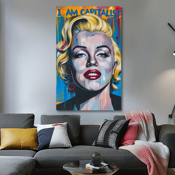 Tablou de perete MARILYN MONROE - Farmec capitalist | finisată de mâna artistului - 60x90 cm