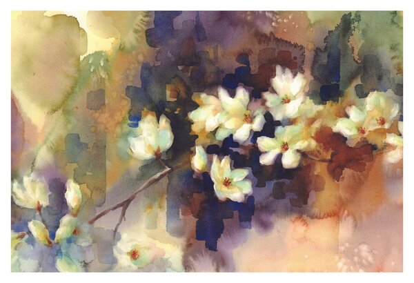 Tablou - Magnolii albe, pictură (90x60 cm)