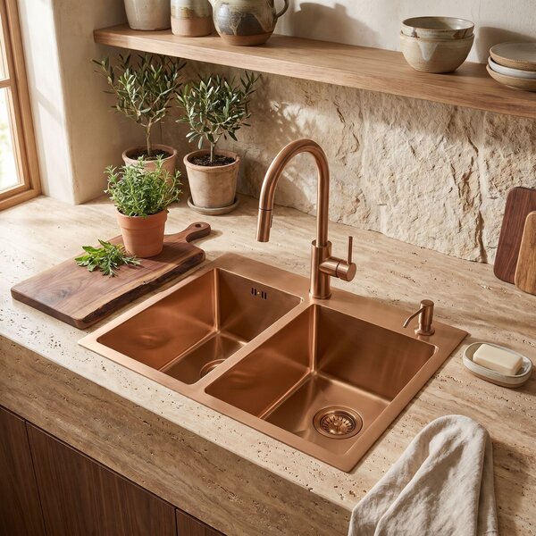 Rea Lavoar din oțel Toby BRUSH COPPER, Rea, ZLE-06416