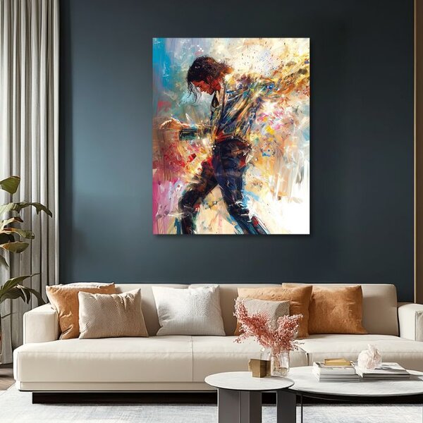 Tablou de perete MICHAEL JACKSON - Energia dansului | finisată de mâna artistului - 60x90 cm
