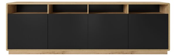 Comodă Albert Typ 25 (Stejar taurus + negru mat). Promo -21%. 1034879