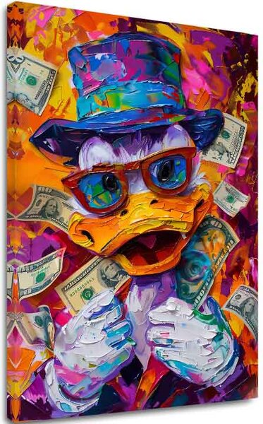 Tablou de perete MONEY DUCK | Pânză italiană - 60x90 cm
