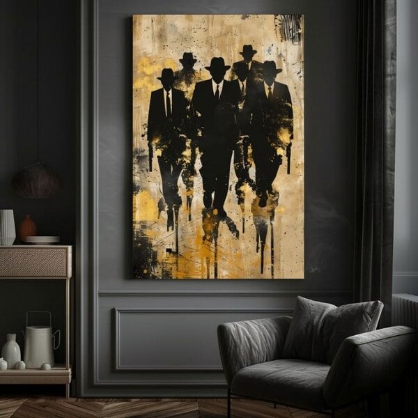 Tablou de perete OUTLAWS IN SHADOWS | finisată de mâna artistului - 60x90 cm