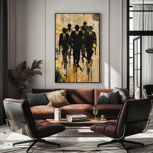 Tablou de perete OUTLAWS IN SHADOWS | finisată de mâna artistului - 60x90 cm
