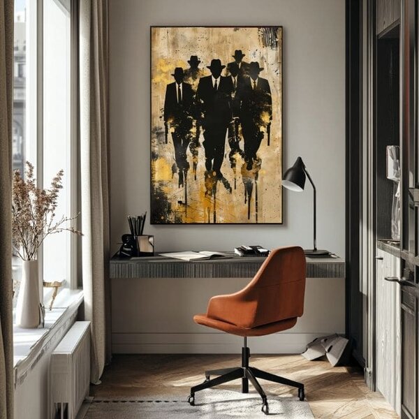 Tablou de perete OUTLAWS IN SHADOWS | finisată de mâna artistului - 60x90 cm