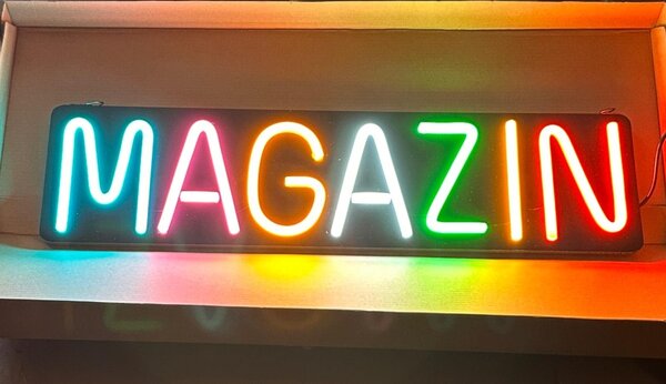 Reclama Luminoasa Neon LED " MAGAZIN " – Atrage Clientii Instant