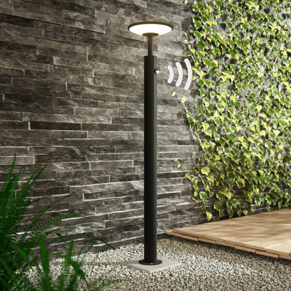Lampă de Exterior Lucande, Fenia, Negru, Terasă, Aluminiu, Modern
