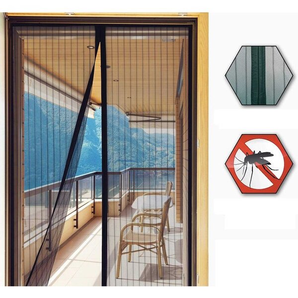 Perdea magnetica anti insecte si tantari, neagra. Plasa anti-tantari