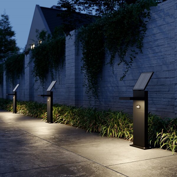 Lampă de Exterior Lucande, Silvan, Negru, Aluminiu, Modern