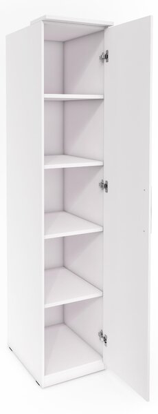 Dulap cu rafturi Centaury Typ 17 (alb + alb lucios). Promo -20%. 1031016