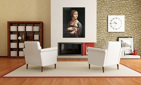 Tablou canvas DOAMNA CU HERMINĂ - Leonardo da Vinci 00 REP024 - 30x40 cm