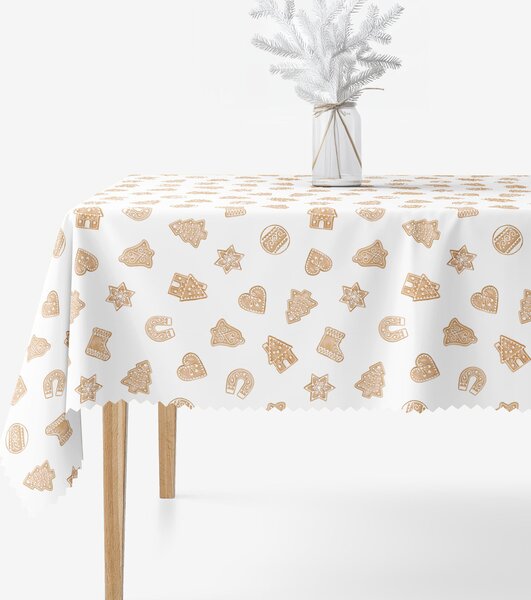 Goldea față de masă teflonată de crăciun - turtă dulce 100 x 140 cm
