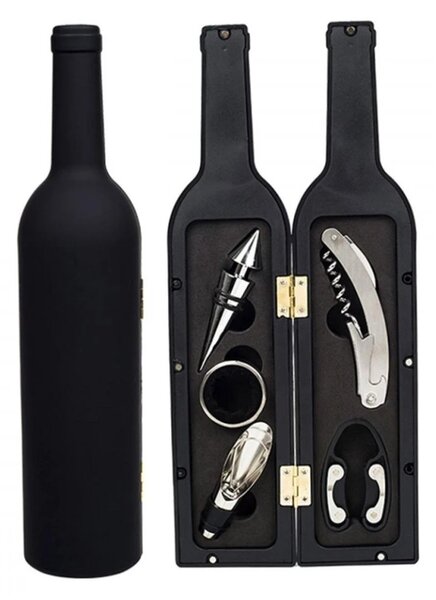 Set Exclusiv 6 Accesorii pentru Vin – Eleganta si Rafinament intr-o Cutie Sticla