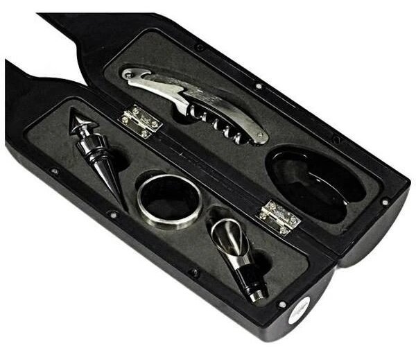Set Exclusiv 6 Accesorii pentru Vin – Eleganta si Rafinament intr-o Cutie Sticla
