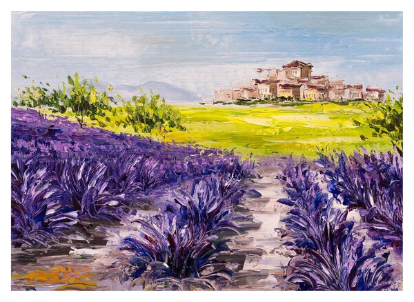 Tablou - Provence, Franța, pictură în ulei (70x50 cm)