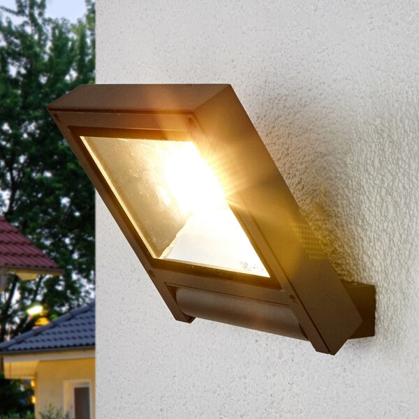 Lucande Spot de exterior LED Maica, antracit, orientabil, IP65, Negru, Aluminiu, Modern, Spot de perete