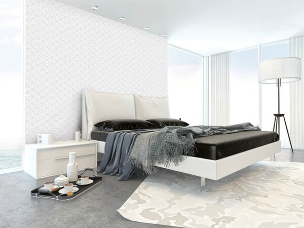 Tapet vlies de lux evantai albe