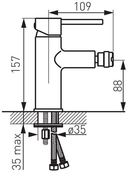 FDesign Flusso baterie bideu stativ auriu FD1-FLS-6-55