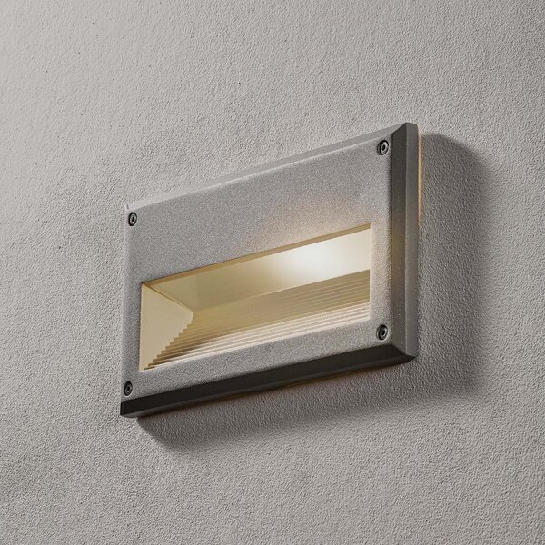 SLV Brick Downunder lumină de perete încastrată E14 IP44, reglabil, Gri, Metal, Modern