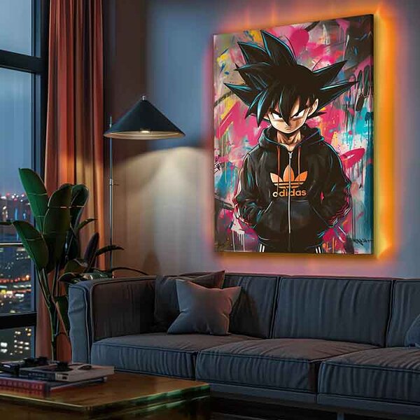 Tablou de perete SAIYAN: Războinic al puterii | Pânză italiană - 60x90 cm