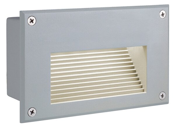 SLV Brick LED cu LED-uri sub lumina de perete încastrat 3.000K, Gri, Hol, Metal, Modern