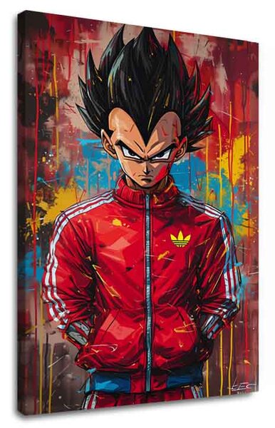 Tablou de perete SAIYAN: Puterea Războinicului | finisată de mâna artistului - 60x90 cm