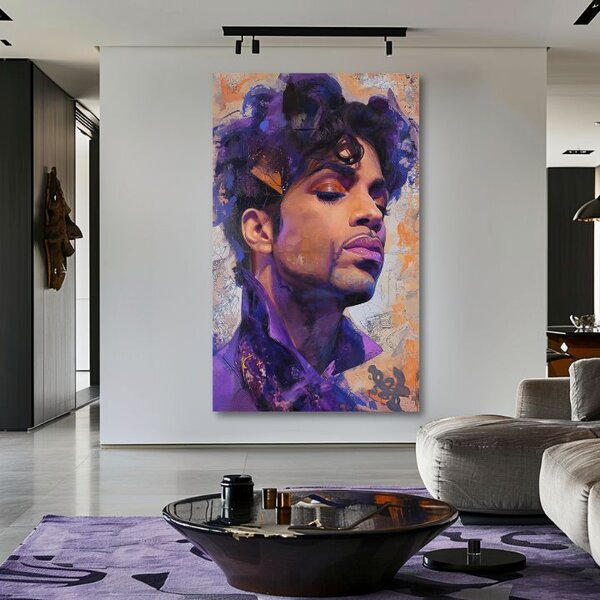 Tablou de perete PRINCE - Purple elegán | finisată de mâna artistului - 60x90 cm