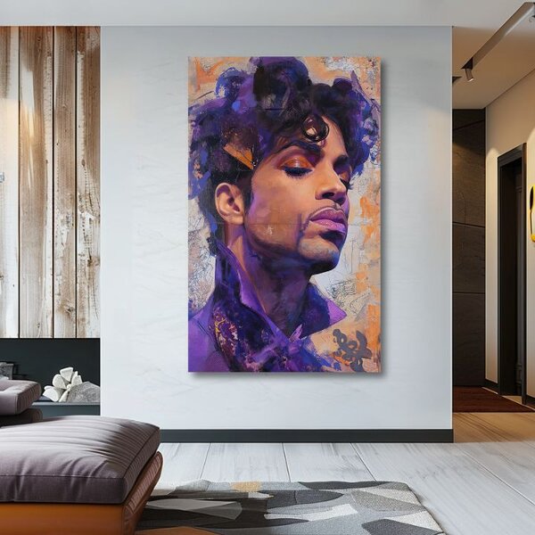 Tablou de perete PRINCE - Purple elegán | finisată de mâna artistului - 60x90 cm