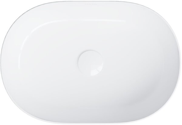 Omnires Mesa lavoar 46x31 cm ovale de blat alb luciu MESA460BP