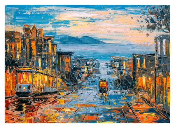 Tablou - Telecabină, San Francisco (70x50 cm)