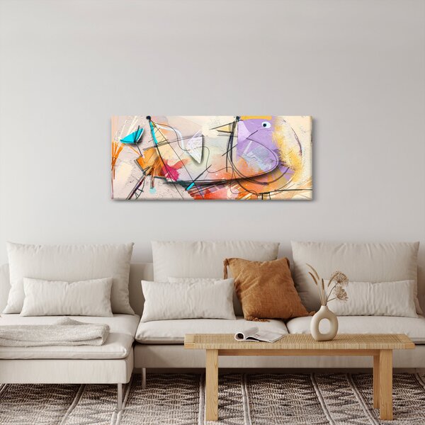 Tablou - Abstract, pasăre (120x50 cm)