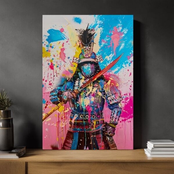 Tablou de perete SAMURAI SPIRIT pe panza | Structură pictată - 60x90 cm