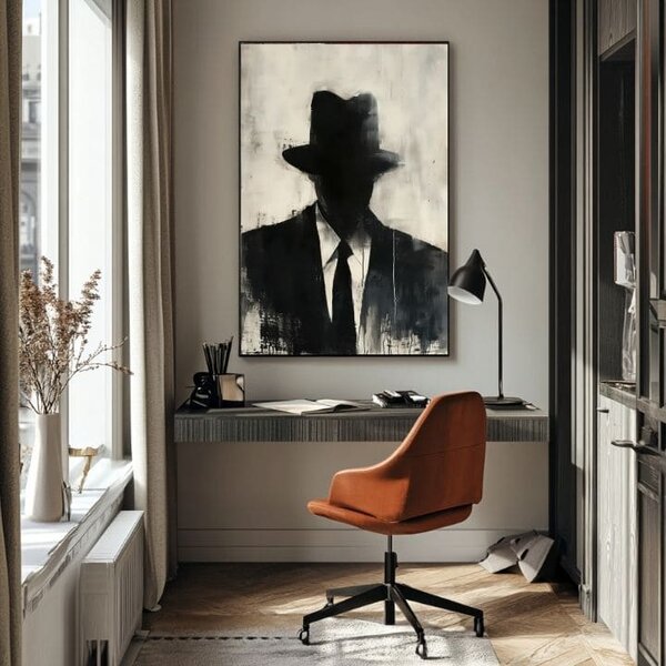 Tablou de perete THE FACELESS MOBSTER | finisată de mâna artistului - 60x90 cm