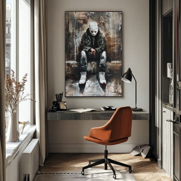 Tablou de perete THE SILENT KILLER | finisată de mâna artistului - 60x90 cm