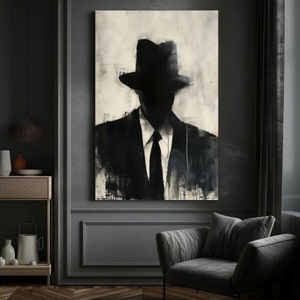 Tablou de perete THE FACELESS MOBSTER | finisată de mâna artistului - 60x90 cm