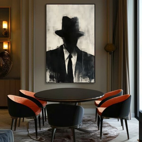 Tablou de perete THE FACELESS MOBSTER | finisată de mâna artistului - 60x90 cm