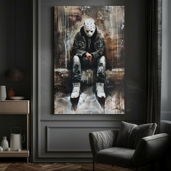 Tablou de perete THE SILENT KILLER | finisată de mâna artistului - 60x90 cm