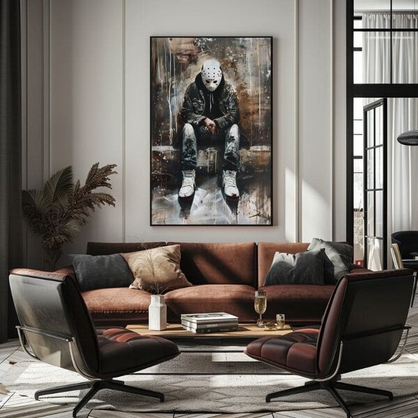 Tablou de perete THE SILENT KILLER | finisată de mâna artistului - 60x90 cm