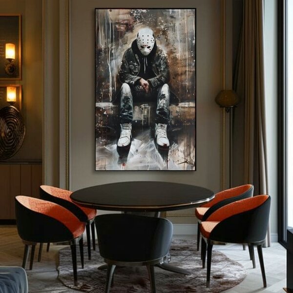Tablou de perete THE SILENT KILLER | finisată de mâna artistului - 60x90 cm