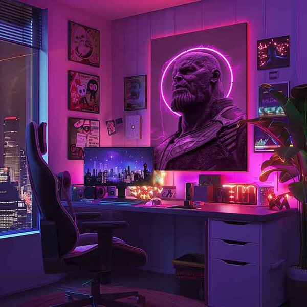 Tablou de perete THANOS: Domnul destinului | Pânză italiană - 60x90 cm