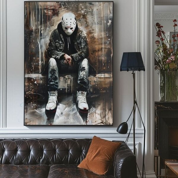 Tablou de perete THE SILENT KILLER | finisată de mâna artistului - 60x90 cm
