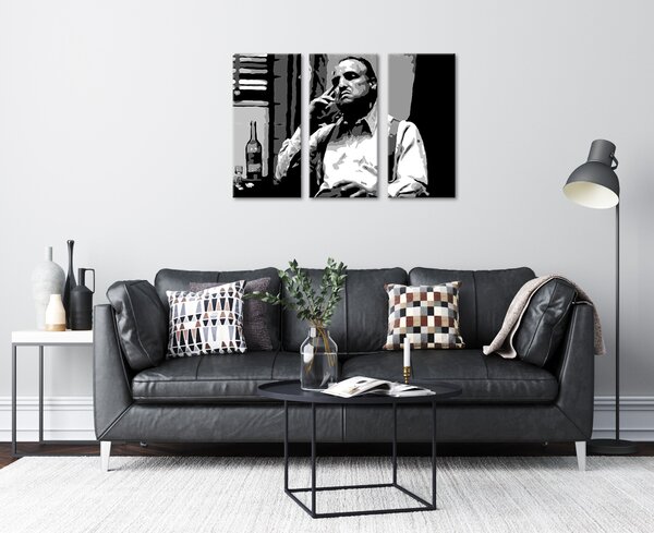 Tablou de perete tipărită POP Art a lui Marlon Brando 3 părți mb2 - 60x40 cm