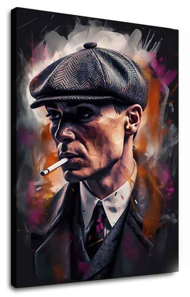 Tablou de perete TOMMY SHELBY: King of the streets | finisată de mâna artistului - 60x90 cm