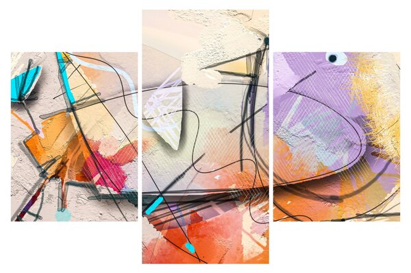 Tablou - Abstract, pasăre (90x60 cm)