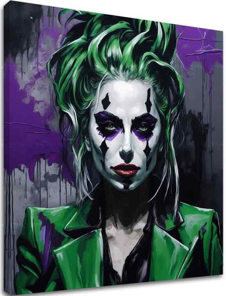 Tablou de perete de pe pânză - Diva pop Lady Gaga - 60x60 cm